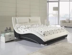 latest cheap Modern music bed frame bedroom furniture with Bluetooth speaker RGB led light