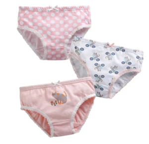 4 Ruffle Girls Panties Kids Preteen Toddler Underwear Solid Cotton