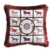 Latest Design Thick 10 Horses Cushion Cover With Macrame Sofa Throw Pillow Cover