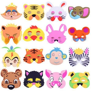 LDD73  Animal Felt Mask Cartoon Face Masks Kids Cartoon Masks For Halloween Christmas Party