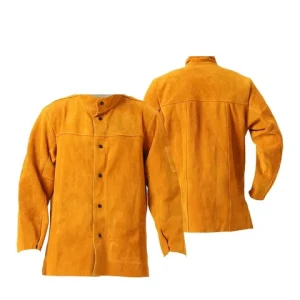 Leather Welding Jacket Welder Purpose Industrial Safety Work Wear Cow Split Leather