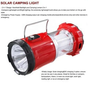 LED Camping Lantern Outdoor Rechargeable Solar Flashlight Lantern Camping Light
