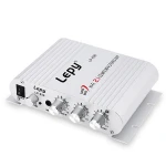 Lepy LP-838 LP838 Mini HiFi 2.1 Car Stereo Audio MP3 MP4 FM Radio Player Auto Sound Subwoofer Amplifier