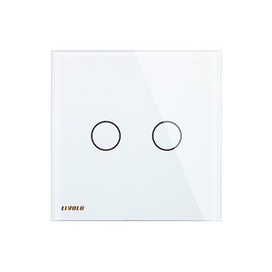 LIVOLO VL-C702S-11 Fashion Electrical Touch Switches glass touch 2 Gang 2 Way touch wall light switch