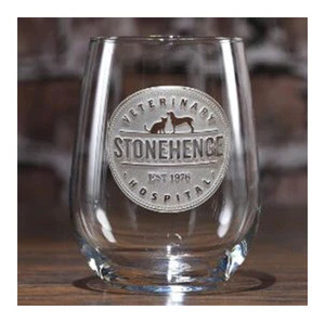 Logo Engraved Stemless Wine Glasses