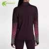loose knitted fabric breathable night reflective running wear women sports wear quick dry running shirt