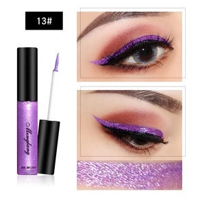 Low MOQ fashion color 13 colors waterproof liquid glitter eyeliner for  cosmetic makeup