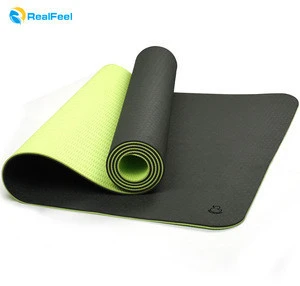 low price glue free bond double color TPE out door yoga mat