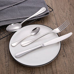 Luxury Design Dinner Set Silverware 4pcs Gift Flatware 18/10 Stainless Steel Cutlery Set