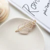 Luxury gold plated cute pearl heart star triangle hair clip bobby pin pearl hair accessories for  girl s