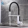 Luxury gold pull down modern kitchen faucet