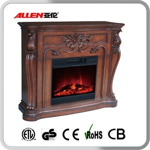 Luxury home decoration wooden mantel electric fireplace
