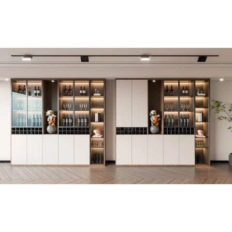 Buy Luxury Home Wooden Wine Cabinet Bar With Glass Display Bar Antique ...
