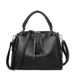 luxury vintage designer pu leather women black Casual Ladies Tote handbag 2022