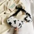 Import Manufacturers Wholesale Cows Black And White Pattern Leather Purse Shoulder Bags Women Handbag With Mini Coin Purse Set from China