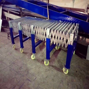Manufacturerundefineds customized telescopic drum conveyo  Folding turn roller conveyor