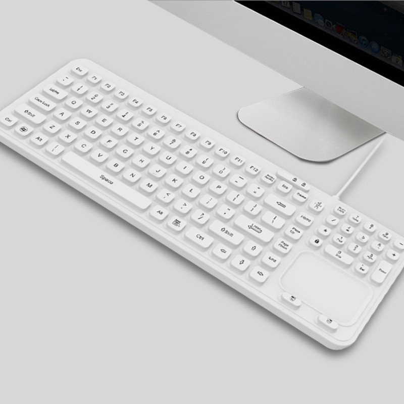medical degree 100% waterproof and dust-proof silicone keyboard for hospital and industry