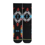 MEIKAN Sock Shop Geometrics Seamless Toe Half Terry Fashion Unisex Anti slip Cotton Jacquard Socks