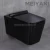 Import MEIYANI  WALL HUNG TOILET IN SQUARE SHAPE WALL MOUNTING BLACK COLOR WALL HUNG TOILET from China