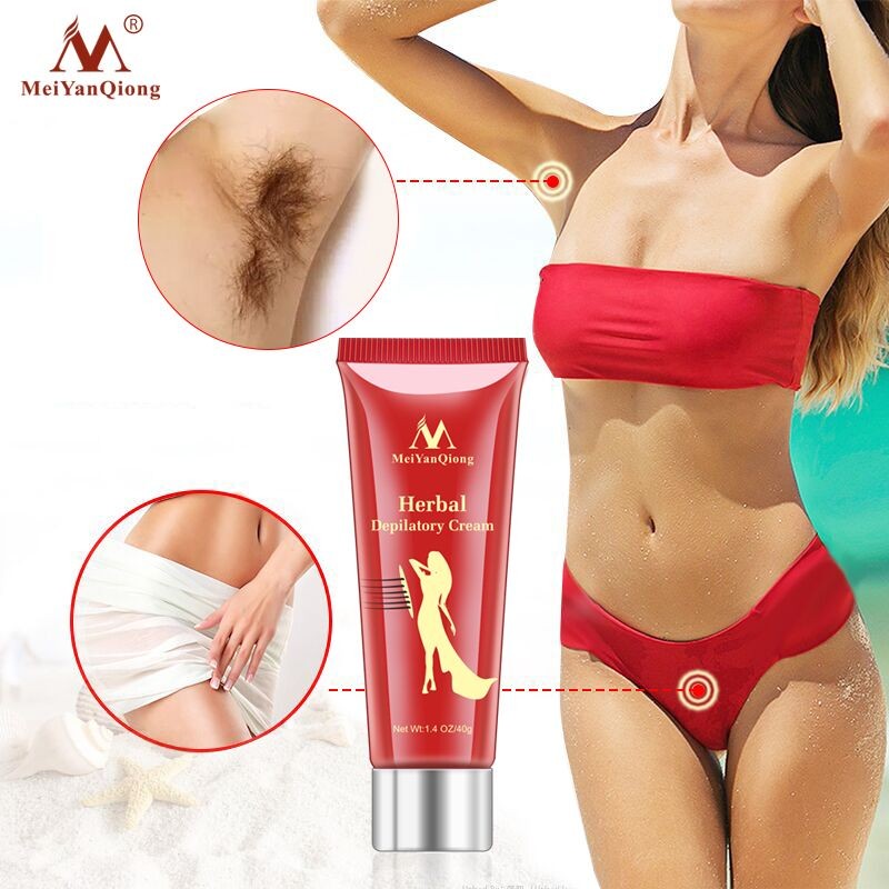 MeiYanQiong Painless Hair Removal Cream Remove Permanent Hair Depilatory Cream Smooth Skin Body Paste Hair Removal Natural New