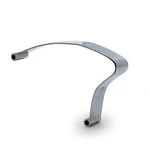 Memory foam cover lounge meditation mid back mesh metal polished salon stainless steel chair armrest