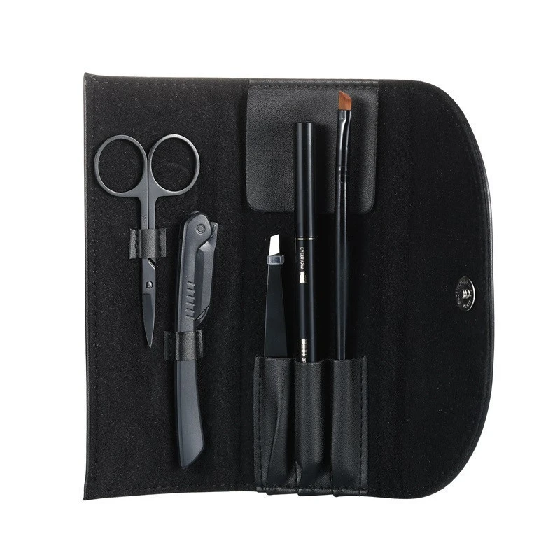 Men Makeup Tools Eyebrow Trimmer With Eyebrow Stencil Private Label Eyebrow Tools Set