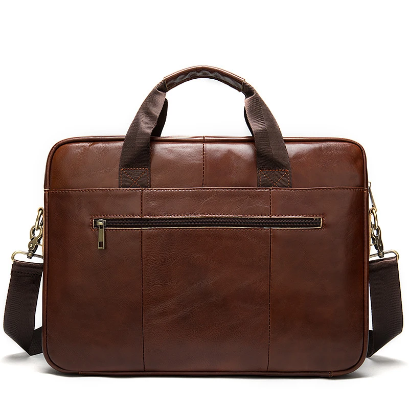 men&#x27;s briefcase bag men&#x27;s genuine leather laptop bag business tote for document office portable laptop shoulder bag