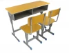 Metal Frame Double Desk and Chair School Students Study Tables