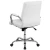 Import Mid-Back White LeatherSoft Executive Swivel Office Chair with Chrome Base and Arms from USA