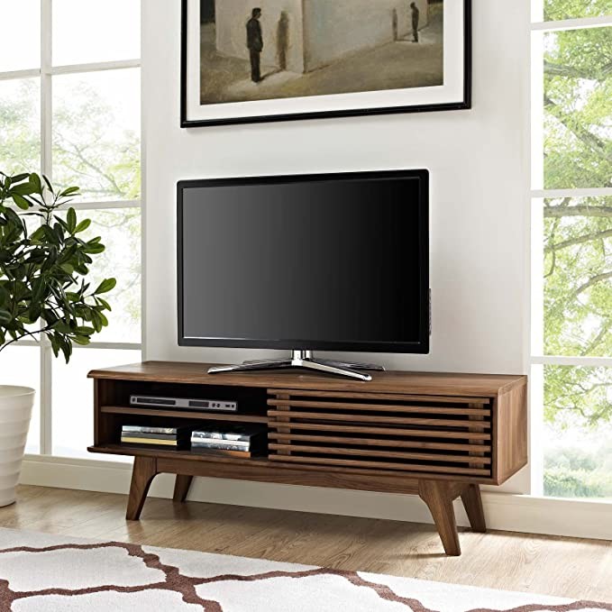 Mid Century Wood TV Stand Furniture living room