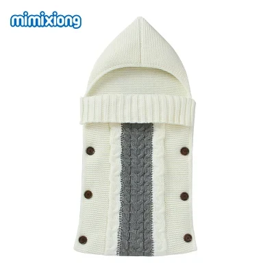 Mimixiong Baby Knitted Bullet Newborn Infant Stroller Swaddle Sleeping Bag