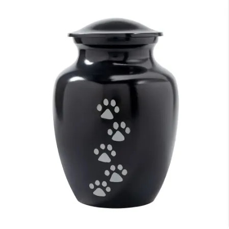 Mini Cremation Urns for Cats and Dogs Ashes Stainless Steel Memaorial Ashes Holder Paw Prints Pet Casket Urn for Pet Ashes