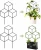 Import Mini Iron garden flower indoor plant Lattice Shaped Vegetables trellis for potted plants from China