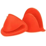 Mini Oven Mitts Silicone Kitchen Microwave Cooking Baking Heat Resistant BBQ Pinch Grips Tools Accessory