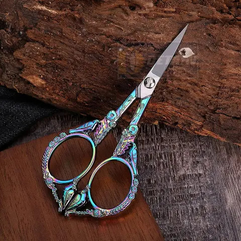 Mini Portable Eyebrow Shear Peeling Embroidery Scissors Home Multi Purpose Small Embroidery Fancy Scissors
