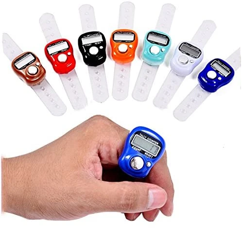 Mini Stitch Marker Row Finger Counter Lcd Electronic Digital Counter for Sewing Knitting Weave Tool