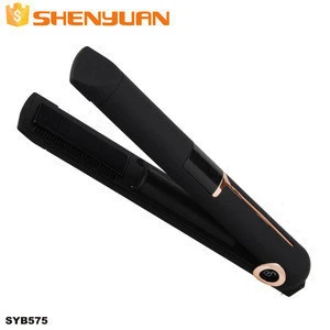 Mini wireless hair straightener with rechargeable batteries