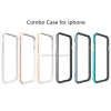 Mobile Phone Accessories 2 in 1 Round Frame Metal Bumper Hybrid Combo Case For Iphone