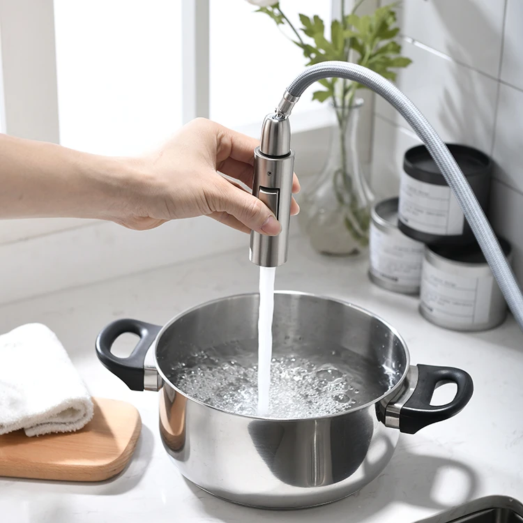 Modern Commercial Washing Touch Sensor kitchen sink faucet with pull out Copper Kitchen Faucets Taps