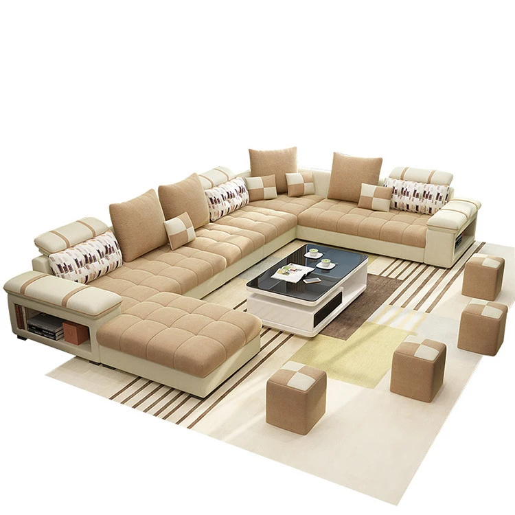 Modern Fabric Upholstery 7 Seater Furniture China Sofa