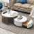 Import modern living room furniture round coffee table set from China
