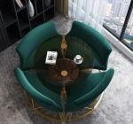 Modern minimalist cafe table and chair combination shop front desk reception negotiation table balcony leisure light road