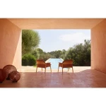 Modern outdoor wooden armchairs leisure teak garden chairs