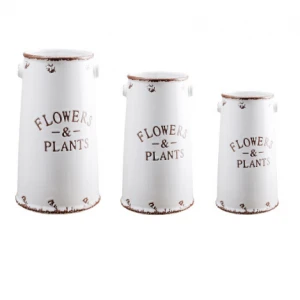 Modern Personalize Ceramic Porcelain Vase Patio Pots White Glaze with Rustic For Centerpieces Kitchen Office Wedding Living Room