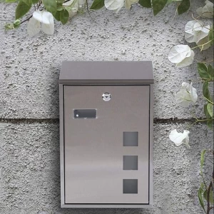 Modern Stainless Steel Mailbox Outdoor Wall Mounted Post Drop Box