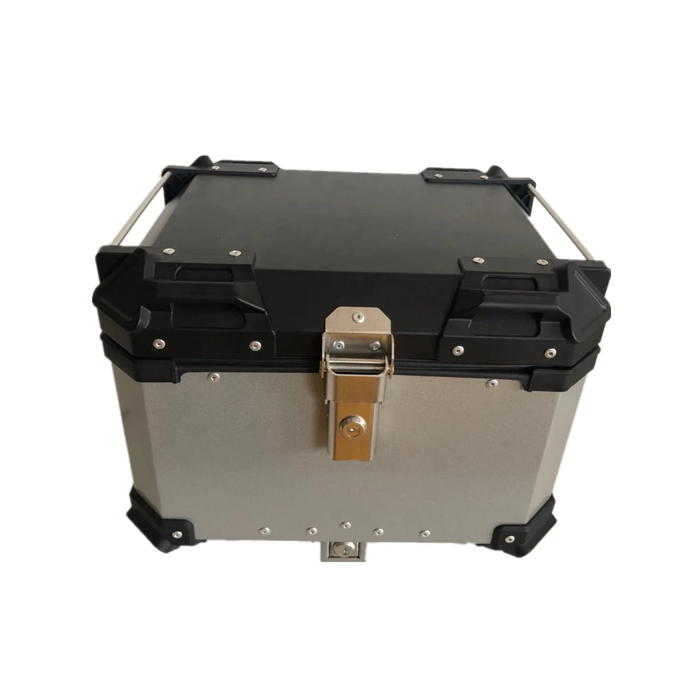Motorcycle aluminum alloy top box courier accessorie protective luggage box set shockproof case equipment travel bag