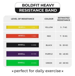 Mowell Heavy Resistance Band for Workout Set Exercise & Stretching Pull Up Bands for Home Exercise Bands