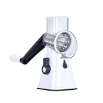 Multifunctional Round Mandoline Drum Slicer Rotary Cheese Grater Vegetable Slicer Cauliflower Nut Chopper with 3 blades