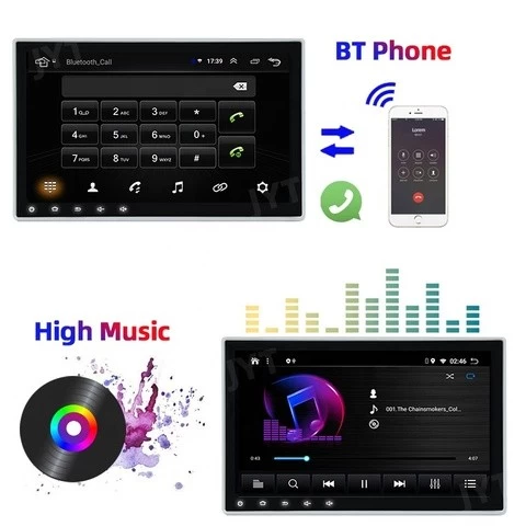 Multimedia System Head Unit 10 Inch Stereo Car Dvd Gps Navigation Player Car Radio Screen Android 1Din