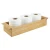Import natural bamboo bathroom storage organizer tray for storing tissue and bathroom shampoo and vanities factory BSCI from China
